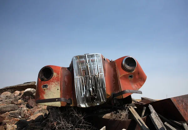 Amplio Ángulo Vehículo Abandonado Pintoresco Saskatchewan —  Fotos de Stock
