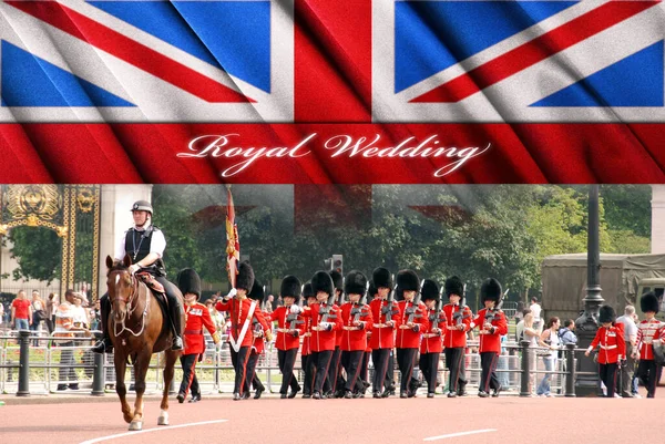 Guardias Reina Palacio Buckingham Londres Reino Unido — Foto de Stock
