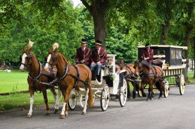 Coaches and horses, retro style 