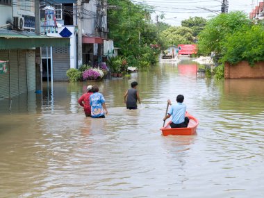 Monsoon season in Ayuttaya, Thailand 2011