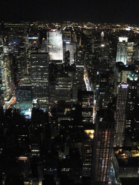 Geceleri New York, hava manzarası
