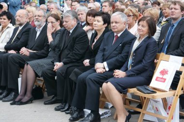 Warszaw, Polonya - Haziran 06, 2009: Polonya Cumhurbaşkanı Lech Kaczynski