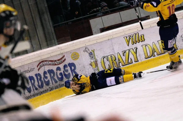 Hráči Během Hokejového Zápasu Rakousko — Stock fotografie
