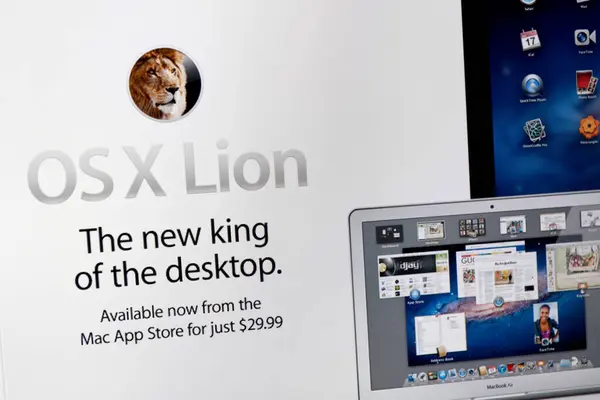 Mac Lion Στην Οθόνη — Φωτογραφία Αρχείου
