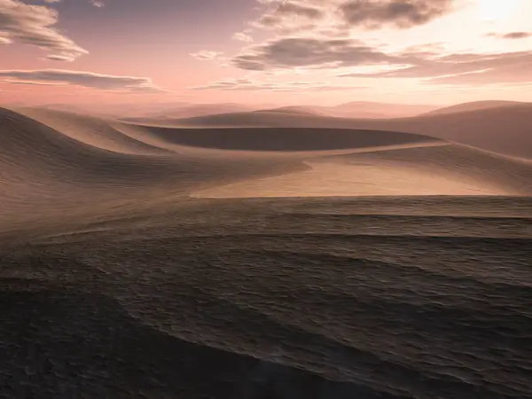 Wüstensonnenuntergang Schöne Natur Hintergrund — Stockfoto