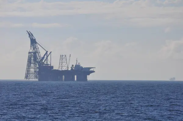 Modern Olieplatform Noordzee Noorwegen — Stockfoto