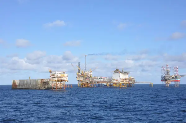 Ekofisk Oil Field Norwegian Sector North Sea — Stock Photo, Image