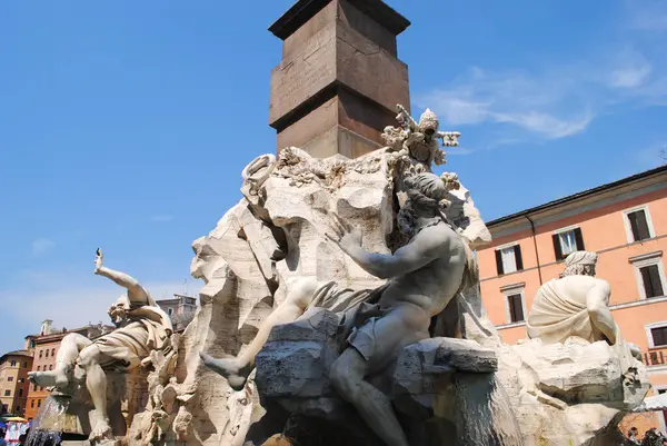 Piazza Navona Rzym Włochy — Zdjęcie stockowe