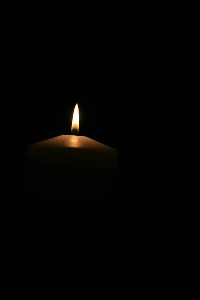 Burning Candle Flame Light — Stock Photo, Image