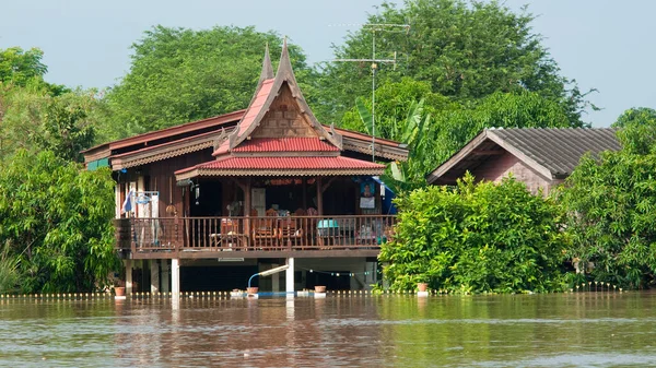 Monsoon Season Ayuttaya Thailand 2011 — Foto de Stock