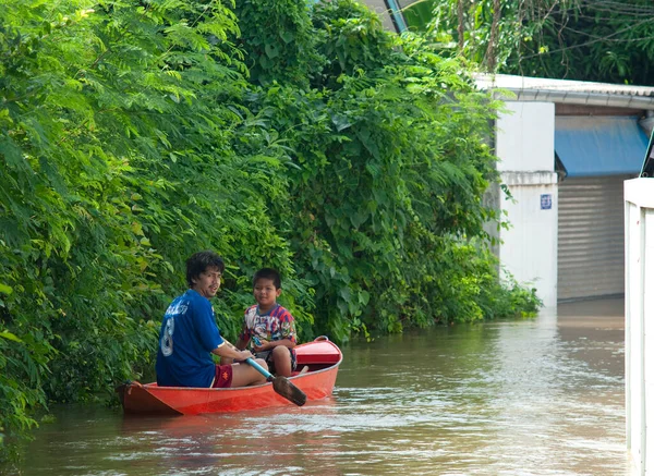 Monsoon Season Ayuttaya Thailand 2011 — Fotografia de Stock