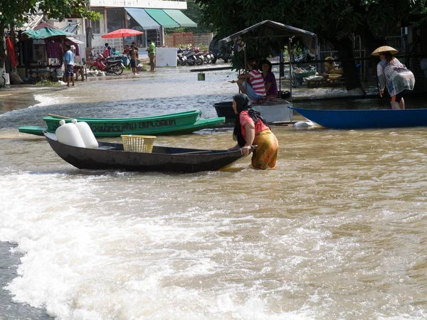 Monsoon Season Ayuttaya Thailand 2011 — Stockfoto