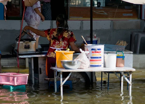 Monsunöversvämningar Bangkok Oktober 2011 — Stockfoto