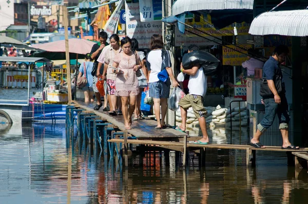 バンコクでモンスーンが洪水 2011年10月 — ストック写真
