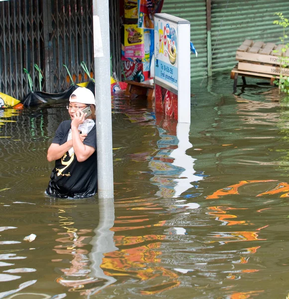 Inondazioni Monsoniche Bangkok Ottobre 2011 — Foto Stock