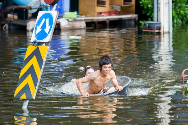 Powodzie Monsunowe Bangkoku Październik 2011 — Zdjęcie stockowe