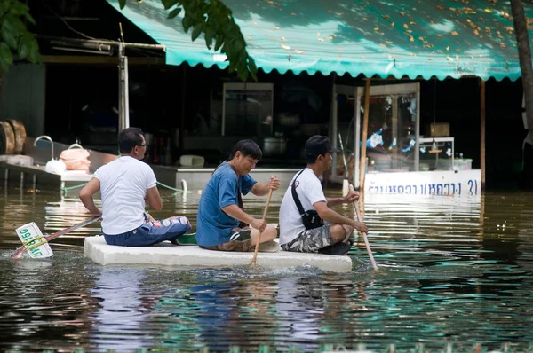 Monsun Überschwemmungen Bangkok Oktober 2011 — Stockfoto