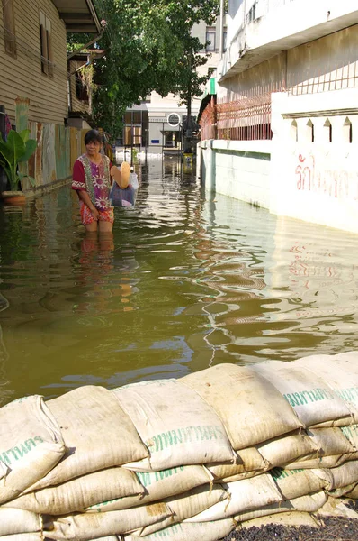 Bangkok Thailand Flood Protect — Stock Photo, Image