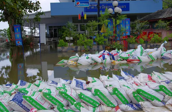 バンコク 洪水は保護します — ストック写真