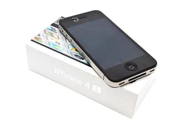 Apple Iphone Con Caja —  Fotos de Stock