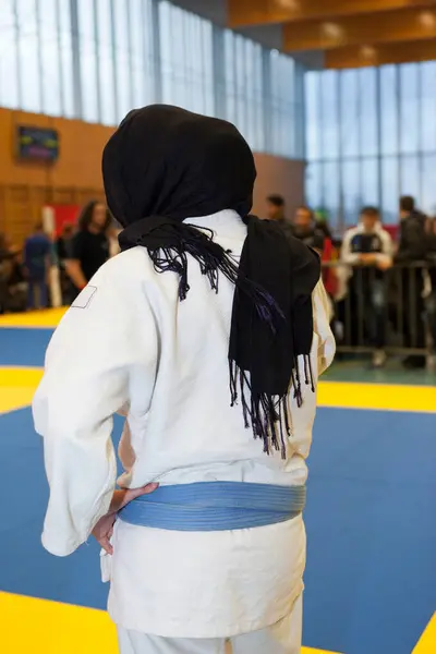 Combate Musulmán Durante Lucha Artes Marciales —  Fotos de Stock