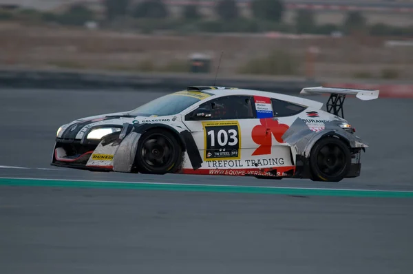 Ocak 2012 Dubai Autodrome Saat Yarışı Nda Yarış Arabası — Stok fotoğraf