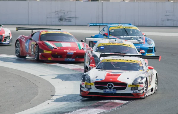 Ocak 2012 Dubai Autodrome Saat Yarış Arabaları — Stok fotoğraf
