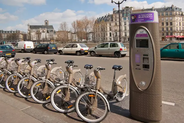 Velib自行车 法国巴黎 — 图库照片