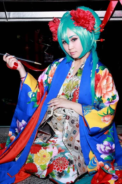 Portrait Cosplayer Asiatique Costume — Photo