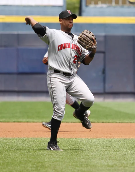 Indianapolis Indiáni Třetí Metař Andy Marte Koncept Baseballové Hry — Stock fotografie