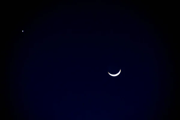 Nauka Astronomii Nocne Niebo Księżycem — Zdjęcie stockowe
