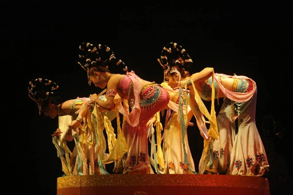 Atores Atuando Palco Teatro Xian — Fotografia de Stock