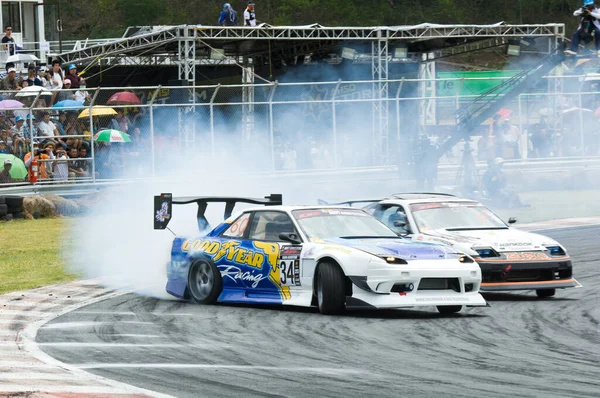 Гонки Автомобілів 150 Storm Drift Competition Bonanza Racing Circuit Накхон — стокове фото