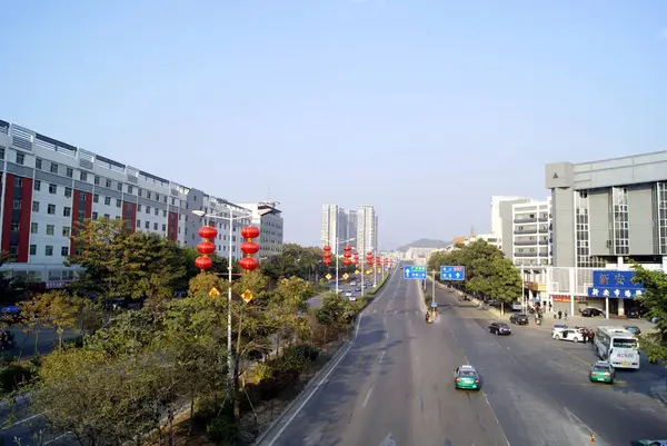 Edificios Tráfico Por Carretera Shenzhen China — Foto de Stock