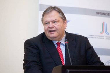 Yunanistan Maliye Bakanı Evaggelos Venizelos konuşmasını yaptı