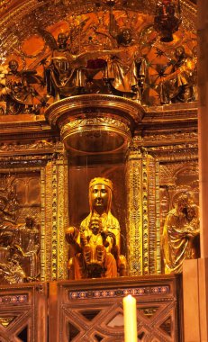 Siyah Madonna La Moreneta Manastırı Montserrat Katalonya İspanya