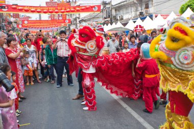 BANGKOK, Çin Mahallesi, THAILAND - 10 Şubat: Çin Yeni Yıl gelenekleri Çin Yeni Yıl kutlamaları 10 Şubat 2013 tarihinde BANGKOK.