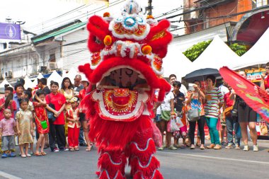 BANGKOK, Çin Mahallesi, THAILAND - 10 Şubat: Çin Yeni Yıl gelenekleri Çin Yeni Yıl kutlamaları 10 Şubat 2013 tarihinde BANGKOK.
