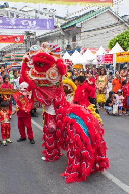 BANGKOK, Çin Mahallesi, THAILAND - 10 Şubat: Çin Yeni Yıl gelenekleri Çin Yeni Yıl kutlamaları 10 Şubat 2013 tarihinde BANGKOK.