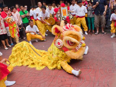 BANGKOK, Çin Mahallesi, THAILAND - 10 Şubat: Çin Yeni Yıl gelenekleri Çin Yeni Yıl kutlamaları 10 Şubat 2013 tarihinde BANGKOK.