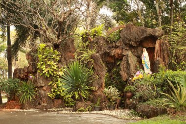 Yaz bahçesinin güzel manzarası