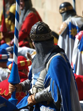 Arezzo - saracen Polemiğe girmek adı verilen yıllık Ortaçağ Festivali 