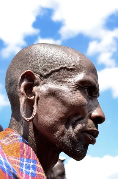 Masai Man Travel Place Background — Stock Photo, Image