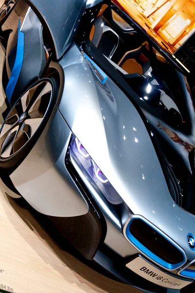 在2013年1月27日于密歇根州底特律举行的北美国际车展上的Acura Nsx概念 — 图库照片