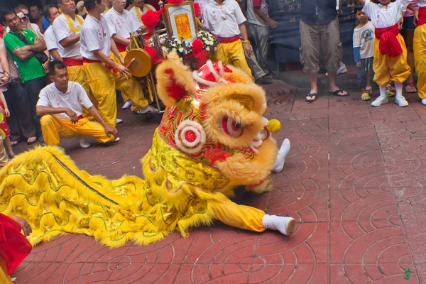 Bangkok Barrio Chino Tailandia Febrero Tradiciones Del Año Nuevo Chino — Foto de Stock