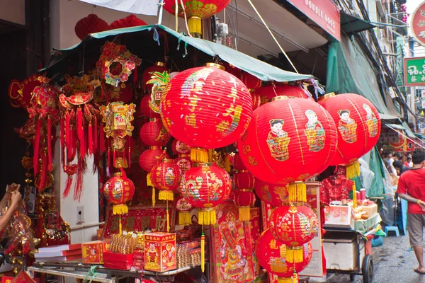 Bangkok Chinatown Tajlandia Lutego Chińskie Tradycje Noworoczne Chińskie Obchody Noworoczne — Zdjęcie stockowe