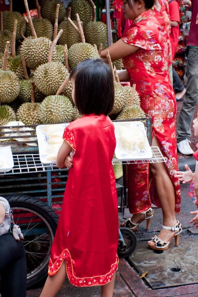 Bangkok Chinatown Tilland Februari Kinesiska Nyårstraditioner Kinesiska Nyårsfester Februari 2013 — Stockfoto