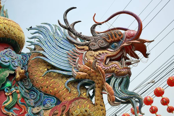 Art Dragon Chinois Lieu Voyage Sur Fond — Photo