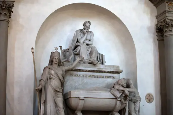 Florence Santa Croce Tomb Dante Alighieri — Stock Photo, Image