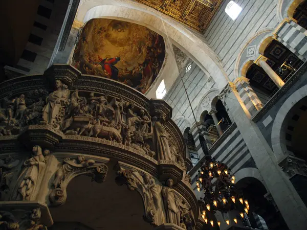 Pisa Pohled Interiér Katedrály — Stock fotografie